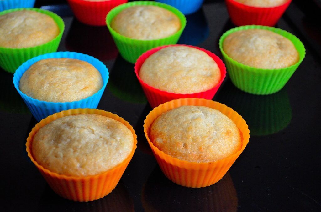 muffins, food, cake