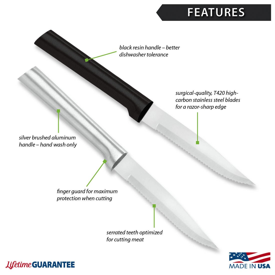 Rada Serrated Steak Knife - Image 3