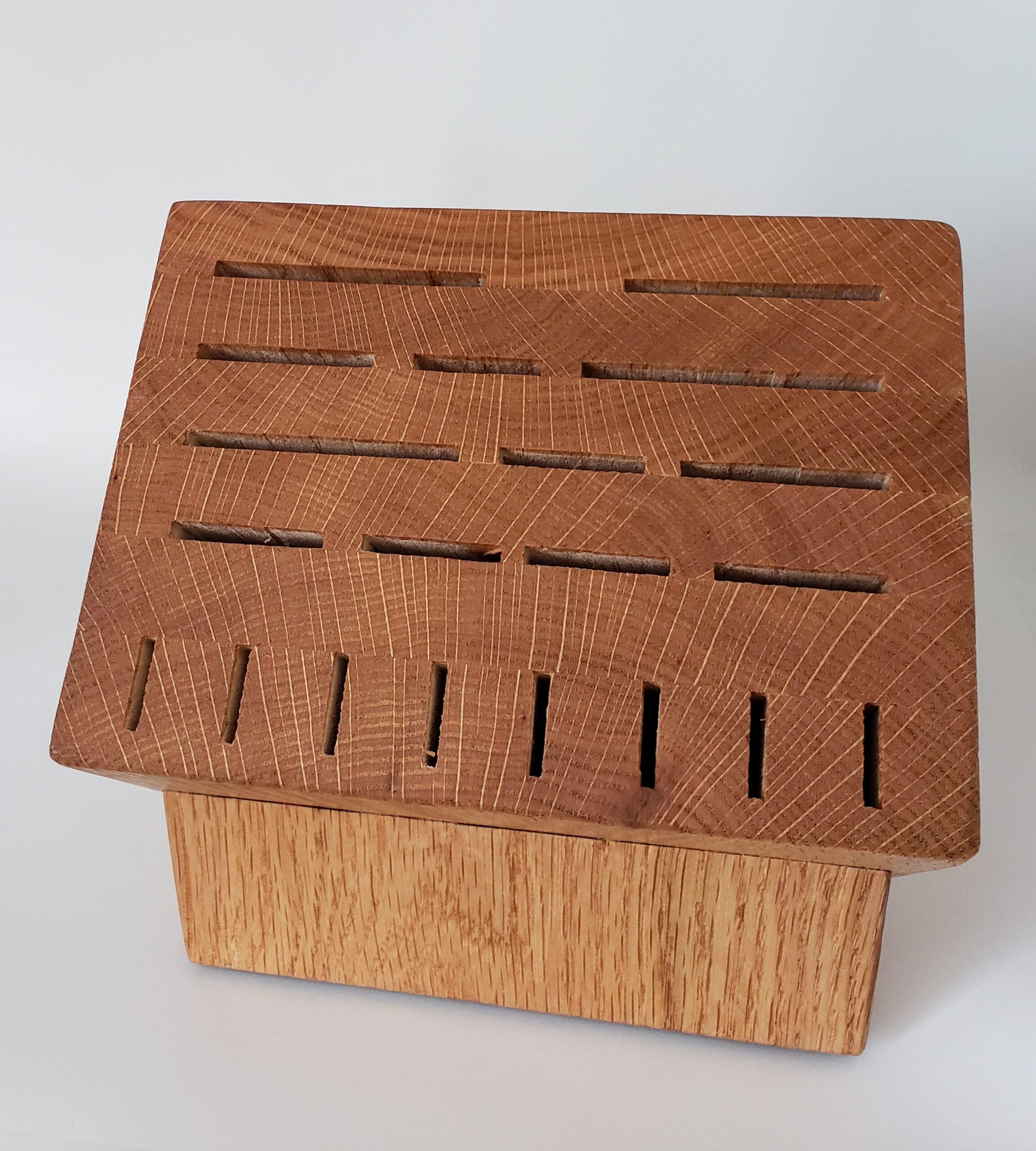 Red Oak Deluxe Knife Block (Set) - Image 4