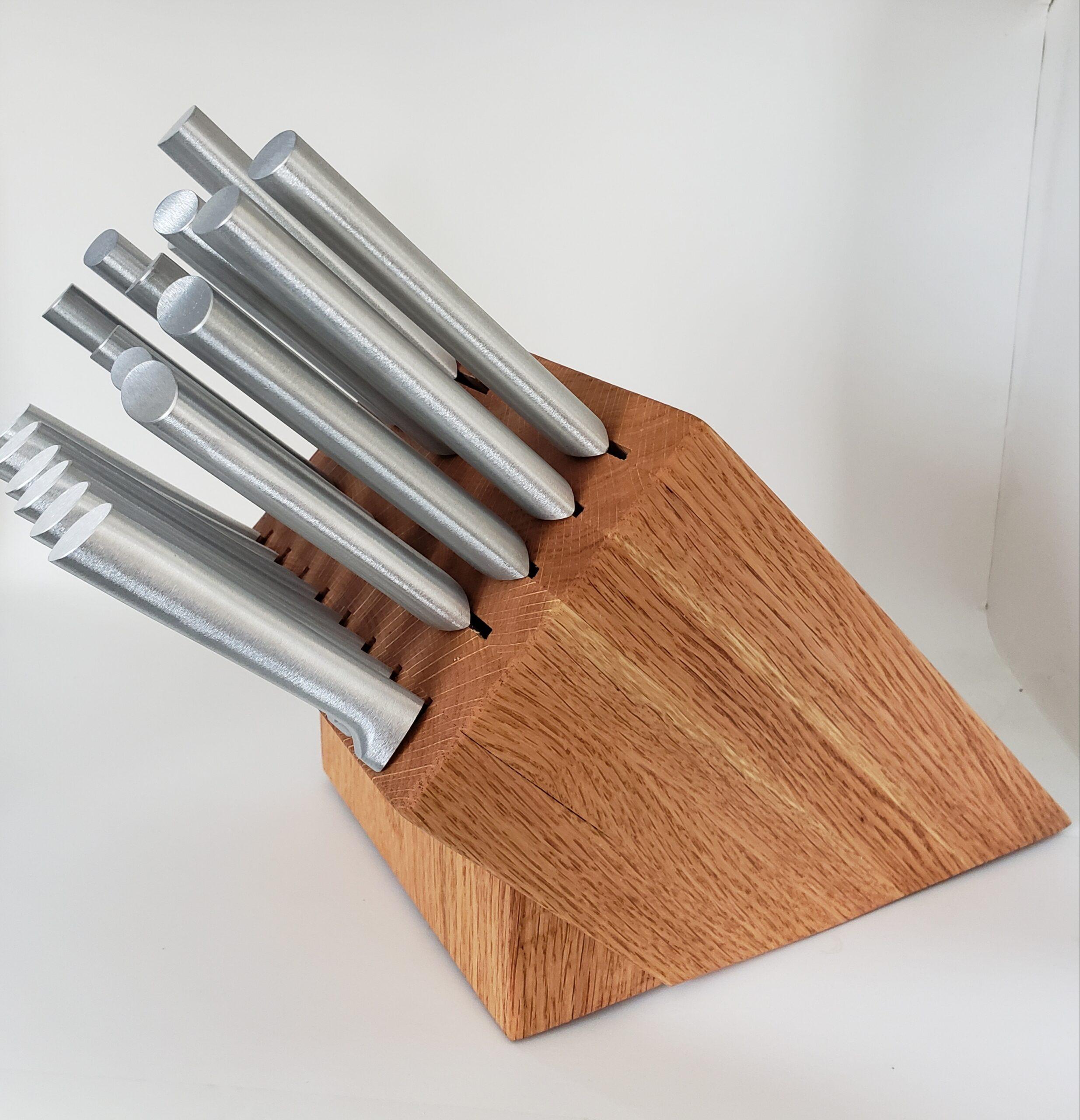 Red Oak Deluxe Knife Block (Set) - Image 3