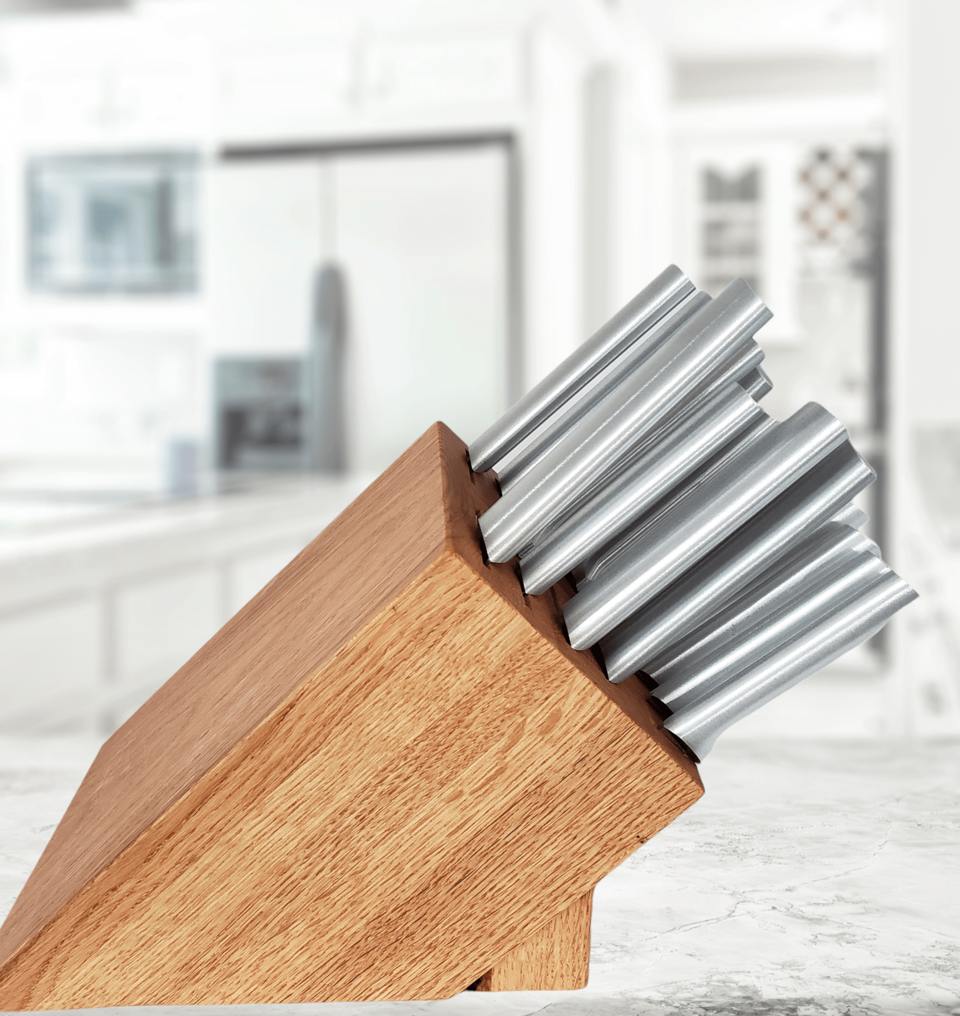 Red Oak Deluxe Knife Block (Set)