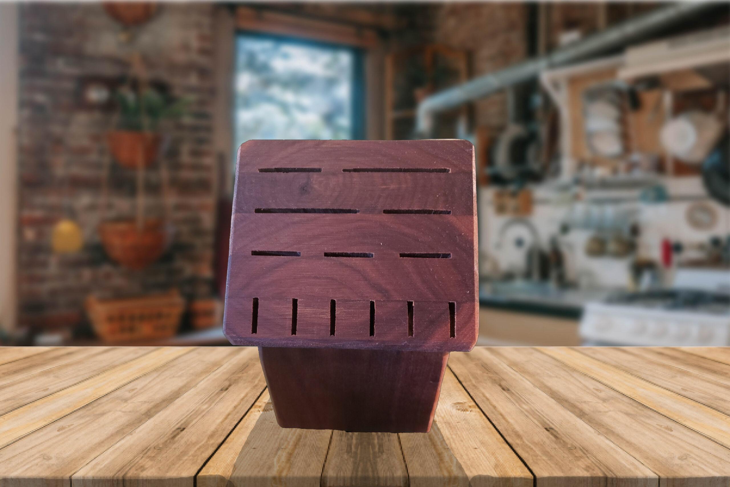 Walnut Knife Block - Custom Made - Image 2