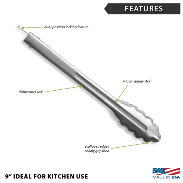 Rada 9" Heavy Duty Tongs - Image 5